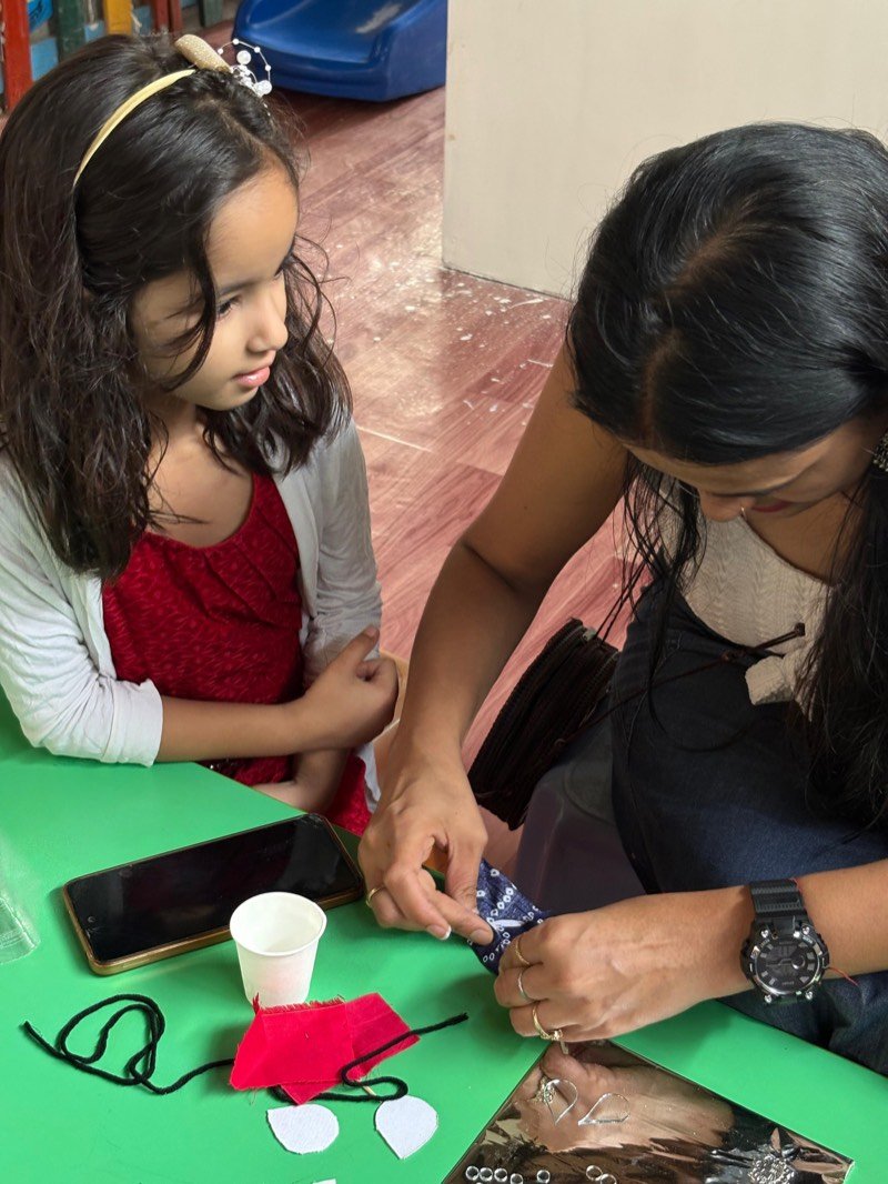 Participants crafting together at a Kalashala art workshop in Pune
