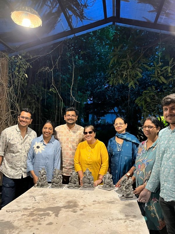 Ganpati idol making workshop conducted by Kalashala in Pune
