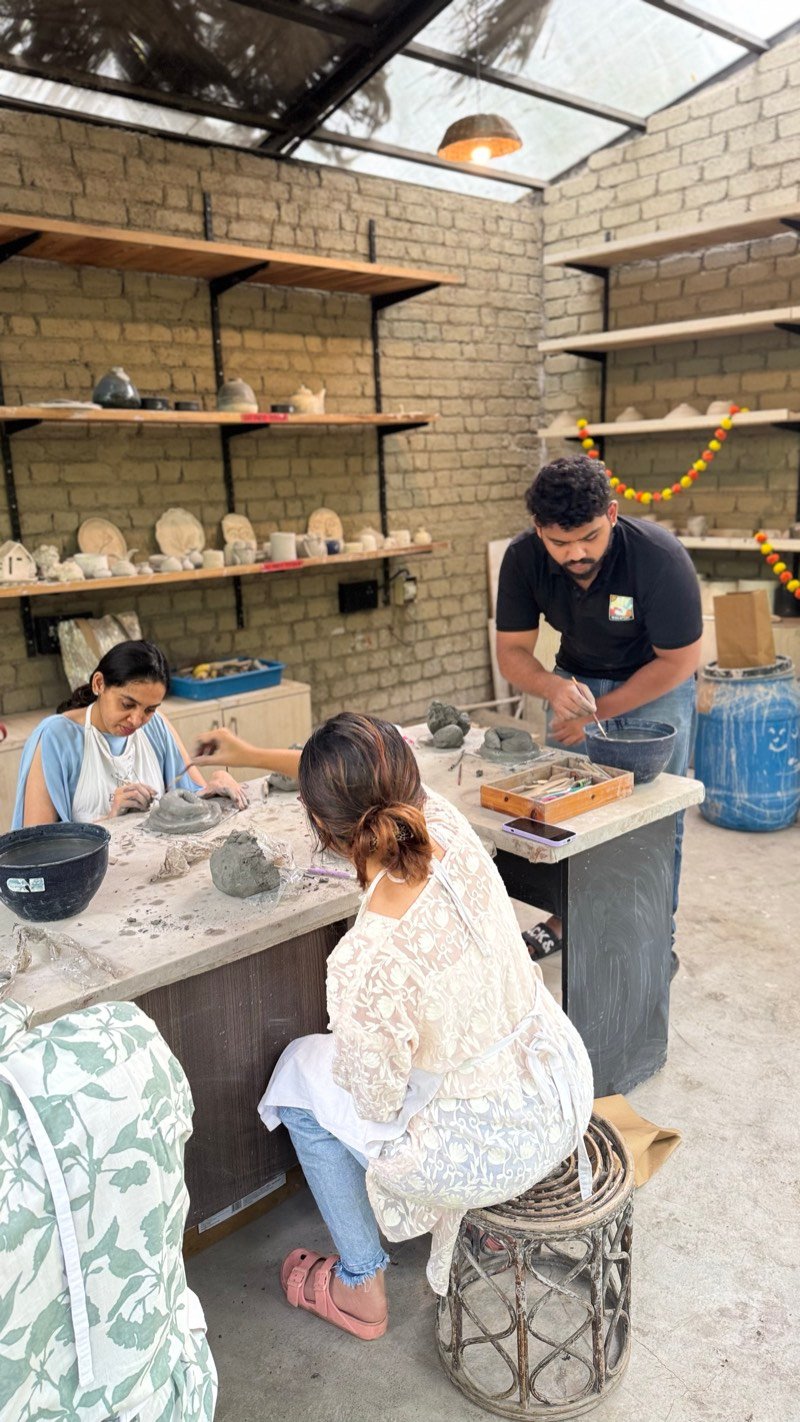 Ganpati idol making workshop conducted by Kalashala in Pune